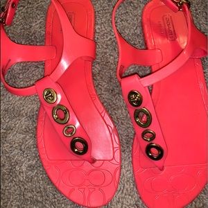 Coach jelly sandals